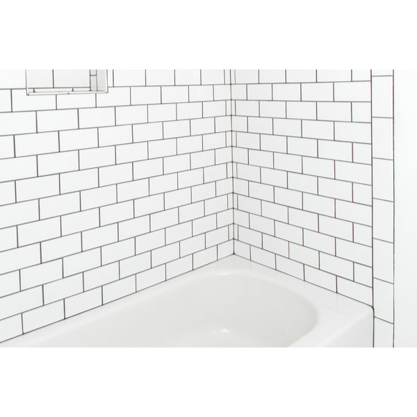 Arctic white subway tile